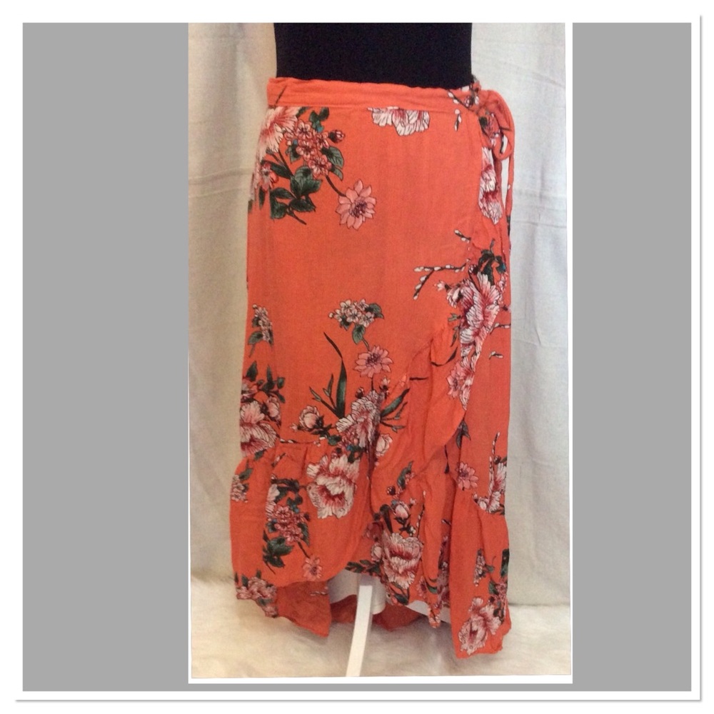 Floral Wrap Skirt